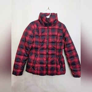 Sears Simply Styled Red and Black Plaid Jacket